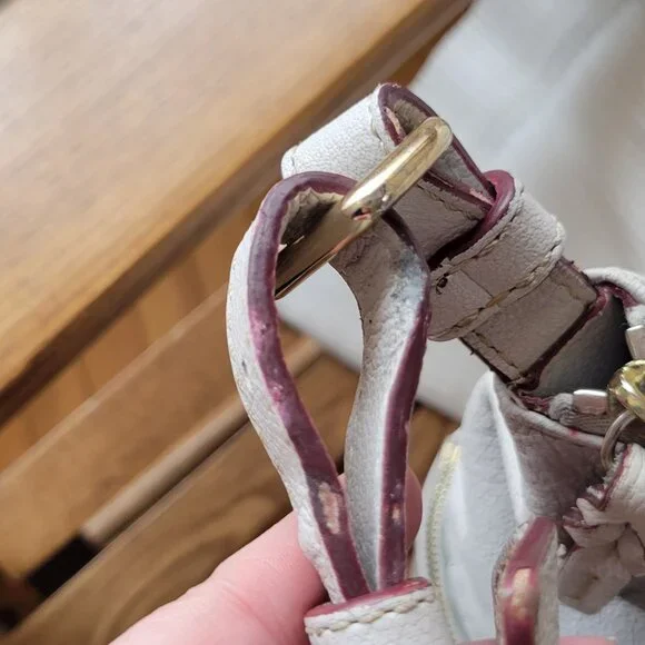 Dooney & Bourke | Dillen pebbled leather shoulder tote | Ivory/White - Picture 6 of 12